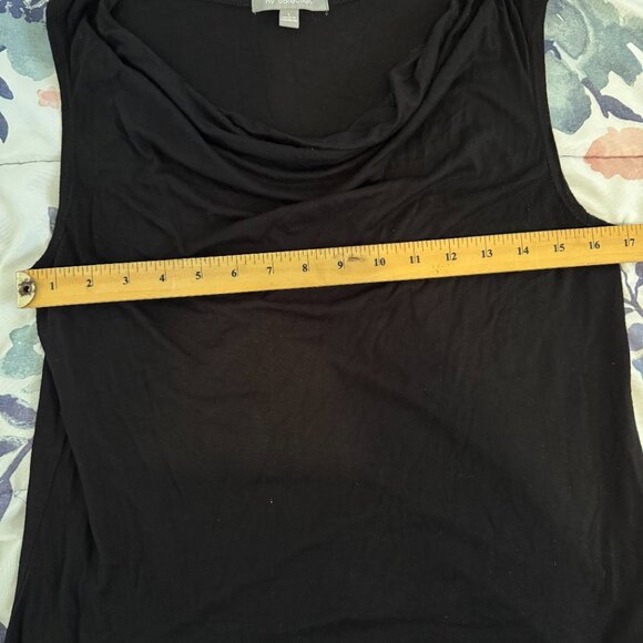 NY Collection Black Sleeveless Cowl Neck Top – Size L - Picture 3 of 4